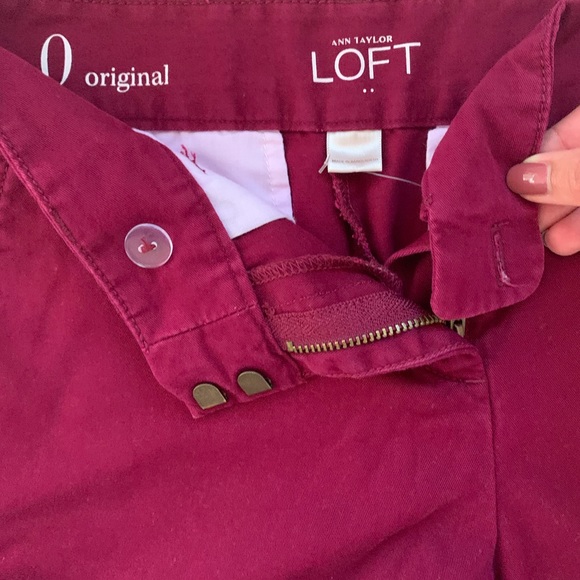 LOFT burgundy shorts - Picture 3 of 3